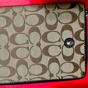 Tan and Brown Coach iPad mini case